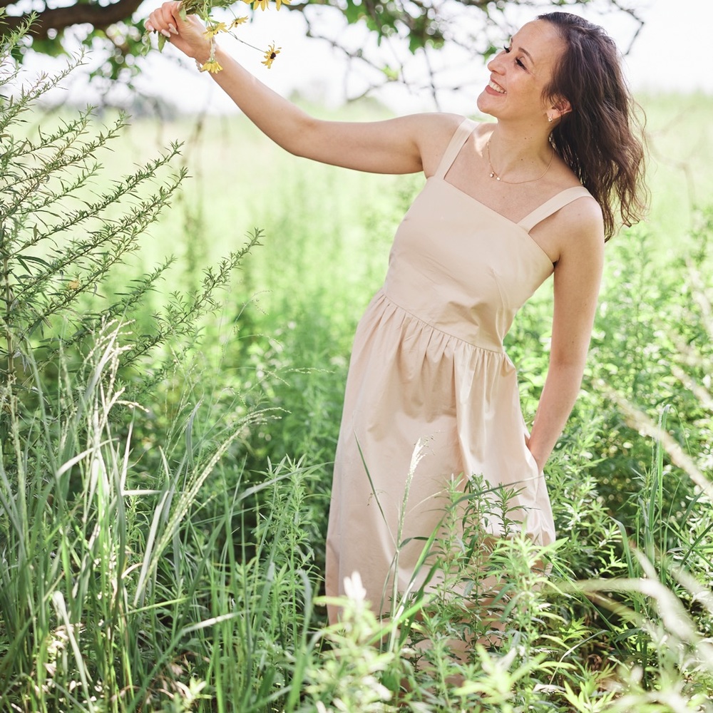 Cotton midi dress